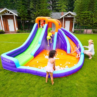 China 420D+840D PVC Fabric Airmyfun Playground Water Pool Slides Double Castle Jumping Bouncy House Inflatable Bouncer Water Slide for sale