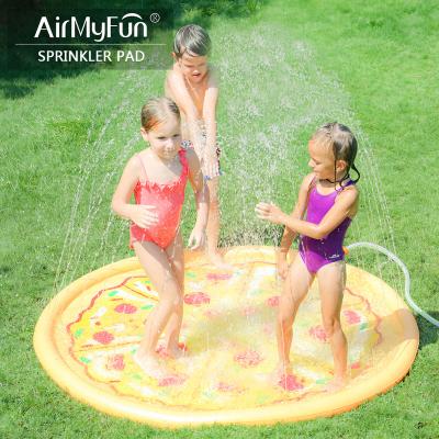 China Water Enterntainment Top Selling Pizza Water Fun Wading Pool Inflatable Sprinkler Toys Sprinkler Pool For Kids for sale