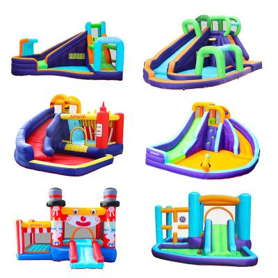 China 420D+840D PVC Fabric Airmyfun Double Slide Inflatable Pool Slides For Inground Pools Water Slide For Kids for sale