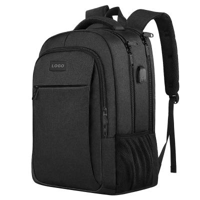 China Left Hand Backpack Water Resistant Laptop USB Travel Charging Anti-theft Bag With USB Charging Port for sale