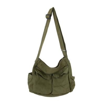 China Canvas Large Capacity Simple And Clean Cross - Body Bag Hobo Fashion Casual Shoulder Bag for sale