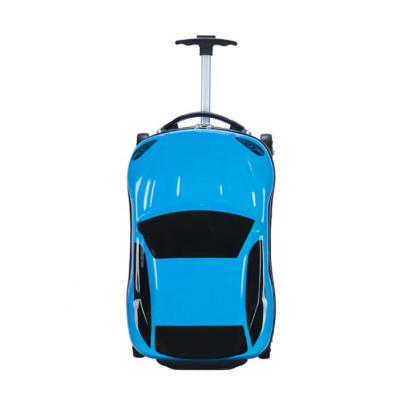 China Fashion Kids Rolling Luggage Ride On Suitcase Travel 3D Car Shape Luggage for sale