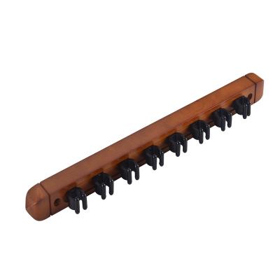 China Wooden Professional Snooker Accessories 8 Holes Wall Mounted Billiard Cue Rack TP-BA003 for sale