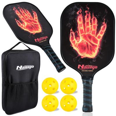 China Honeycomb Core Pickleball Paddle Set 2 - Lightweight Polypropylene Honeycomb Core Graphite Face Paddle Set With Comfortable Grip TP-P2001 for sale