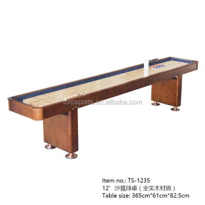 China Hot selling model 12' shuffle board table with solid wood in stock TS-1235S 365*61*82.5cm for sale