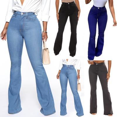 China Bestselling Breathable Flare Pants Fashion Tight Flare Pants Jeans 4xl Plus Size Pants Jeans Pants For Women for sale