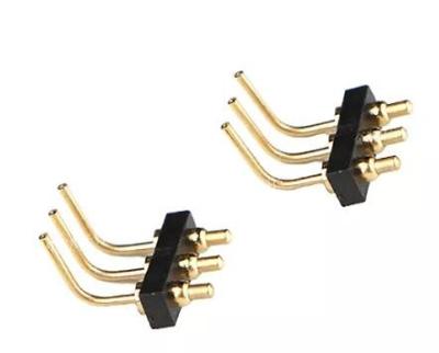 Cina perni ad angolo retto placcati d'ottone di 3V POGO Pin Male Header Surface Mount Pogo in vendita