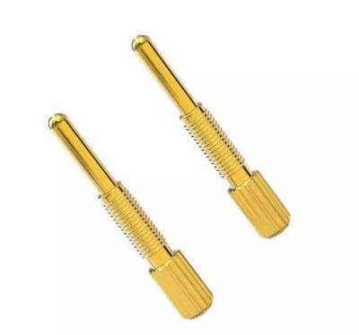 China Niquelado de cobre amarillo del CNC que trabaja a máquina Pogo Pin Test Fixture Threaded 12A en venta