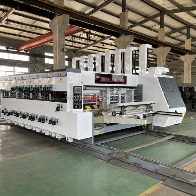 China Printing Cardboard Front Edge Feeder 4 Color Printer Slotter Corrugated Flexo Printing Slotting Die Cutting for sale