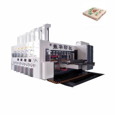 China Printing New Design Lead Edge Feeder 4 Color Printing Die Cutting Slotting Stacker Machinery Price for sale