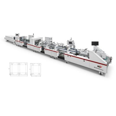 China Food ZHW 1000 SLJ 4 or 6 high speed automatic corner folding gluing machine for pizza carton box forming for sale