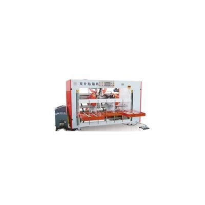 China Double Piece Two Joints Carton CLOTHING 3000 Type Manual Feeding Gluing Machine for sale