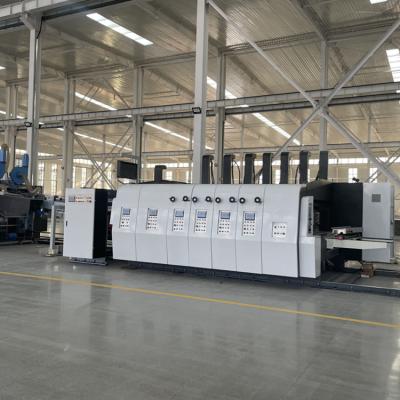 China Factory Carton Box Production Line Top Flexo Printing Machine With Bottom Folder Glue Machine for sale