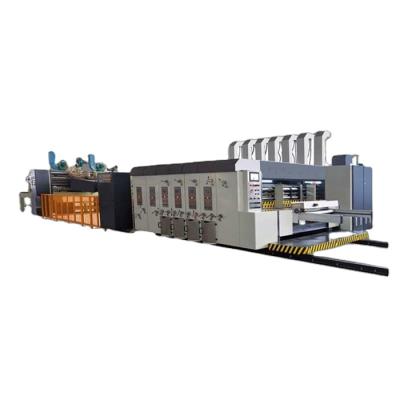 China Delta Flexo Printing Slotting Glue Die-Cutting Folding Strapping Carton Box Production Equipment In Line for sale