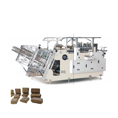 China Factory ZH-800ZF Automatic Hamburger Box Making Machine High Speed ​​Carton Forming Machine Erecting Machine for sale