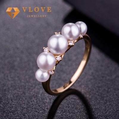 China Latest CLASSIC Style 925 Sterling Silver Pearl Ring Settings High Quality Wedding Rings Set For Couples for sale