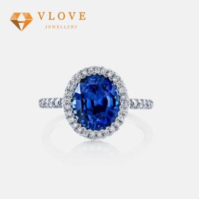 China Factory Wholesale Custom Silver 925 Gold Pattern Wedding Ring FASHIONABLE New Designs Halo Tanzanite Wedding Ring For Girl for sale