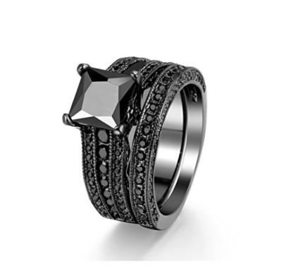 China Wholesale Romantic 925 Sterling Silver Bracelets Custom Personalized Black Mysterious Spinel S925 Ring for sale