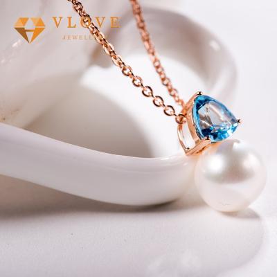 China Trendy Style Latest Fashion Pearl Bridal Jewelry Sets Pendant Jewelry Customized Size Necklace for sale