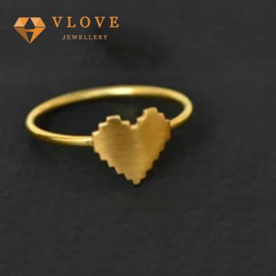 China Fashion High Quality Custom Made Romantic Jewelry Women's Luxury Engagement Ring 24K Gold Ring for sale