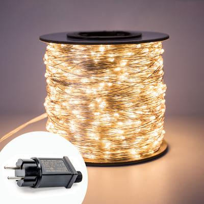 China Copper Wire Electric Fairy Lights 30m 50m 100m LED Solar Street String Lights Waterproof for Outdoor Christmas Fairy Lights Holiday Wedding Decoration for sale