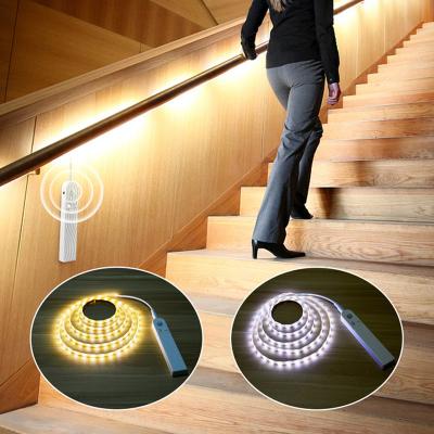 China Theme Park 1M/2M/3M DC 5V Motion Sensor LED Night Light Kitchen Lighting Closet Cabinet Bed Room PIR Sensor Detector Light Strip Lamp for sale