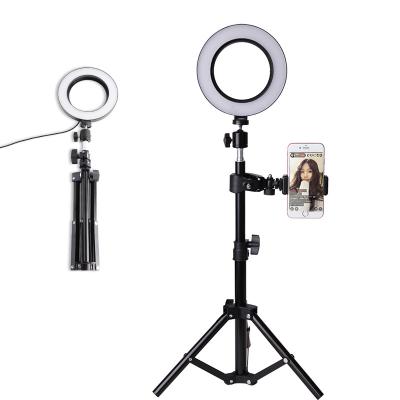 China ABS New Arrival 6 Inch Ring Fill Light Camera Phone Led Circle Ring Light, Youtube Tiktok Led Circle Selfie Ring Light With Stand for sale