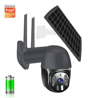 China Human motion tracking sim 4g solar rotate wireless powered cctv security cameras outdoor street light with wifi outdoor camera 360 bullet hd 1080p for sale