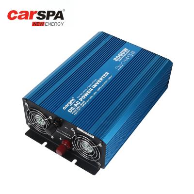 China 2000W Safe Pure Sine Wave Power Inverter DC 24V To 220V AC Light Blue Edition for sale