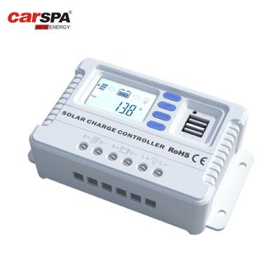 China Protección contra sobrecarga auto solar blanca del interruptor del regulador PWM 12v 24v de la carga de la energía en venta