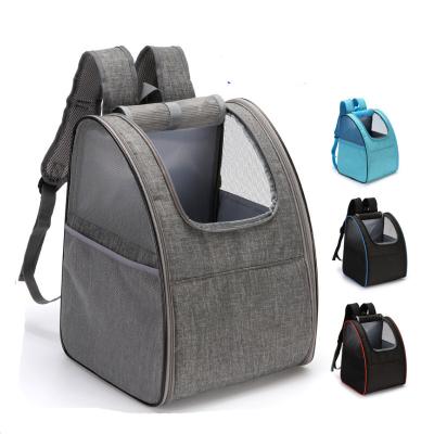 China 2021 Viable Oxford Cloth Durable Wholesale Practical Mesh Outdoor Pet Backpack Breathable Cat Pet Carrier Bag Large Space Travel Food for sale