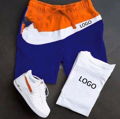 China Wholesale Anti-UV Loose Half Length Men's Gym Shorts With Logo Design Cotton Custom Casual Set for sale