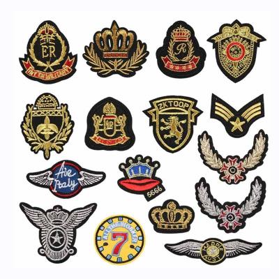 China Other China Fashion Small Patch Cloth Micro Chapter Embroidery Gold Classic Clothing All-match Patch for sale