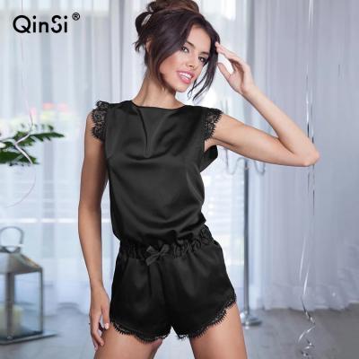 China QINSI QUICK DRY Women's Home Clothes 2 Piece Pajamas Women Sleepwear Set Lingerie Set Homewear Pajamas Set Spring 2022 for sale