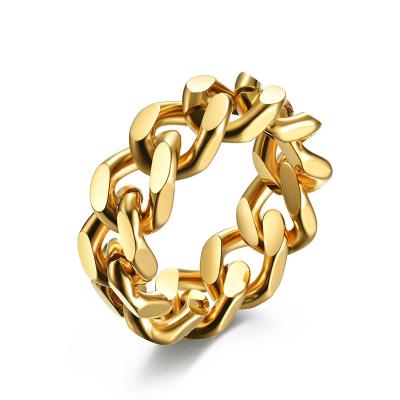 China CLASSIC Elegant Individual Luxury Jewelry Women's Plating 18K Gold Jewelry Stainless Steel Brass Rings for sale