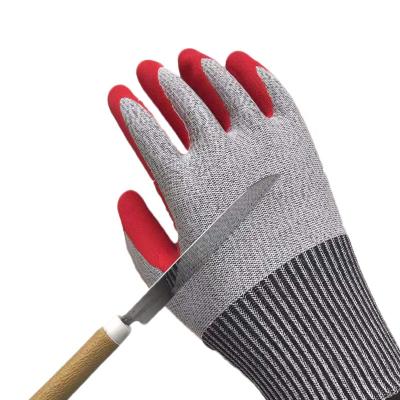 China Abrasion Resistant Nitrile Palm Hppe Cut Resistant Nitrile Dipped Gloves for sale