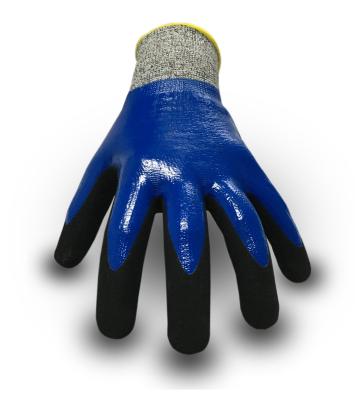 China Waterproof Full Nitrile Anti Abrasion And Slip Dipped Work Gloves Water Proof And Anti Cut for sale