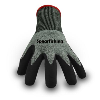 China Cut Resistant Nitrile Coated Fishing Non Slip Cut Resistant Gloves Top Protection for sale