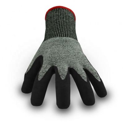 China Cut Resistant Cut Spearfishing Nitrile Coated Grip Anti Slip In Hydraulic Plant Gloves for sale