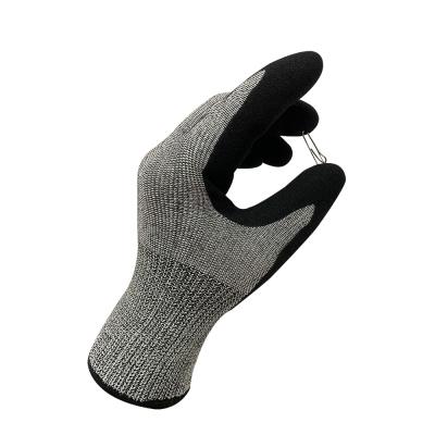 China Keep Warm High Quality Nitrile Coated Anti Slip Work Cut Resistant Level 5 Winter Gloves for sale