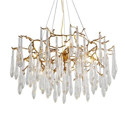 China Modern Handmade Luxury Chandelier Lighting Modern Decorative Light Fixture Copper Chandelier For Living Room for sale