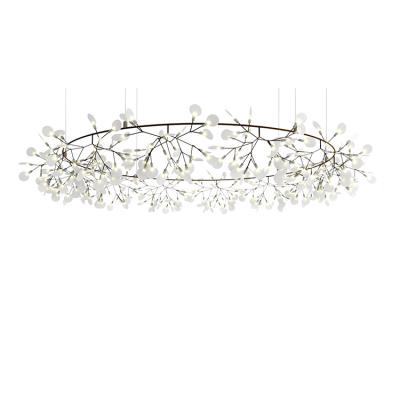 China Unique Design Modern High Quality Acrylic Leaves Living Room Chandelier Modern Decorative Led Pendant Light for sale