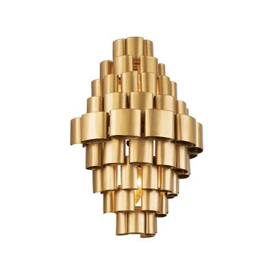 China Modern contemporary professional villa project hotel design industry hallway gold decorative wall sconce for sale