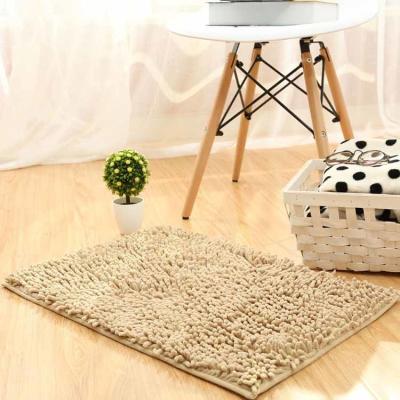 China Soft Water Absorption Non Slip Chenille Bathroom Mat Fast Drying Washable for sale