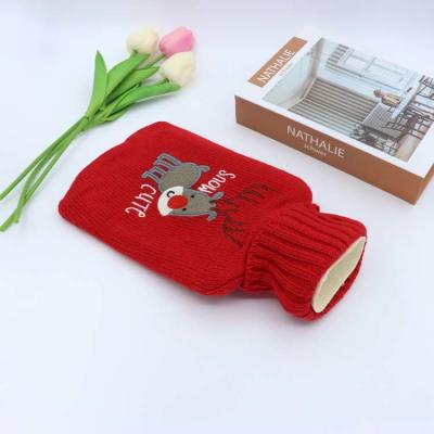 중국 Cover Reusable 1000ml Red Rubber Hot Water Bottle Thickened 판매용