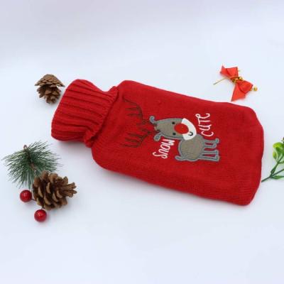 China Customized Logo 1l Rubber Hot Water Bag Keep Warm In Winter for sale