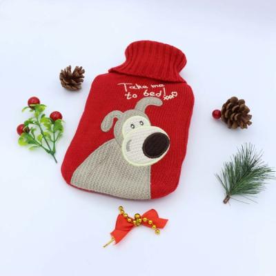 중국 Christmas Gift 1000ml Rubber Water Bag With Cover 판매용