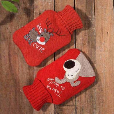 China 1000ml Rubber Hot Water Bag Thick Winter Hand Feet Warmer Water Bottle Te koop