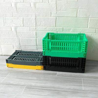 China Mesh Type 5 Liter Stapelbaar Plastic Vouwend Krat voor Multifunctionele Vruchten Te koop