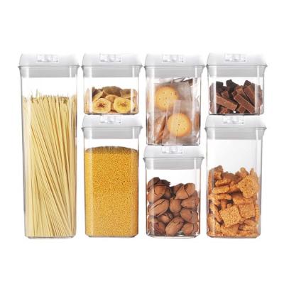 China 7Pcs Plastic Multiple Size Food Airtight Storage Containers With Lids for sale